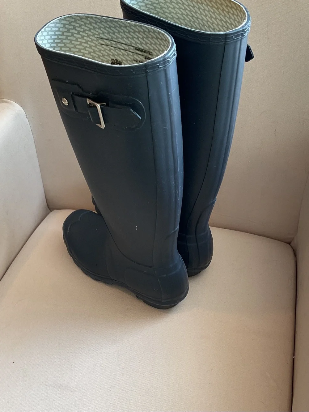 Hunter Tall Navy Rain Boots